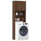 Preview: ARDEBO.de - Waschmaschinenschrank Braun Eichen-Optik 64x24x190 cm
