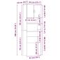 Preview: Waschmaschinenschrank Braun Eichen-Optik 64x24x190 cm
