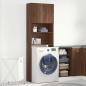Preview: Waschmaschinenschrank Braun Eichen-Optik 64x24x190 cm