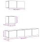 Preview: 4-tlg. TV-Schrank-Set Wandmontage Altholz-Optik Holzwerkstoff