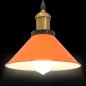 Preview: Pendelleuchte Höhenverstellbar E27 Orange Glänzend Ø22cm Metall