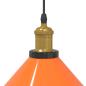 Preview: Pendelleuchte Höhenverstellbar E27 Orange Glänzend Ø22cm Metall