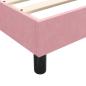 Preview: Bettgestell ohne Matratze Rosa 100x220 cm Samt