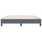 Preview: ARDEBO.de - Bettgestell ohne Matratze Dunkelgrau 160x220 cm Samt