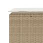 Preview: Gartenbank mit Kissen Beige 110x40x44 cm Poly Rattan