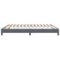 Preview: Bettgestell ohne Matratze Dunkelgrau 180x210 cm Samt