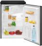 Preview: Bomann KS 7251 Stand Kühlschrank mit Gefrierfach, 55 cm breit, 109 L, LED Innenraumbeleuchtung, 2 Glasablagen, 3 Türablagen, Edelstahloptik-schwarz