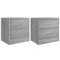 Preview: Nachttische 2 Stk. Grau Sonoma 40x30x40 cm Holzwerkstoff