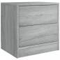 Preview: Nachttische 2 Stk. Grau Sonoma 40x30x40 cm Holzwerkstoff