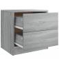 Preview: Nachttische 2 Stk. Grau Sonoma 40x30x40 cm Holzwerkstoff