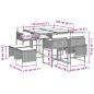 Preview: 9-tlg. Garten-Essgruppe mit Kissen Grau Poly Rattan