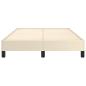 Preview: Bettgestell ohne Matratze Creme 120x190 cm Kunstleder