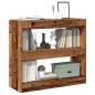 Preview: ARDEBO.de - Bücherregal/Raumteiler Altholz-Optik 80x30x72 cm
