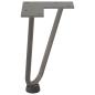 Preview: Haarnadelbeine 4 Stk. Naturstahl 20 cm Massivstahl