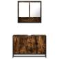 Preview: 2-tlg. Badmöbel-Set Räuchereiche Holzwerkstoff