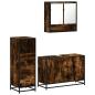 Preview: 3-tlg. Badmöbel-Set Räuchereiche Holzwerkstoff