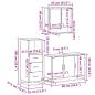 Preview: 3-tlg. Badmöbel-Set Räuchereiche Holzwerkstoff