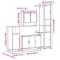 Preview: 4-tlg. Badmöbel-Set Räuchereiche Holzwerkstoff