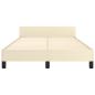 Preview: Bettgestell ohne Matratze Creme 120x190 cm Kunstleder