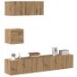 Preview: ARDEBO.de - 4-tlg. TV-Schrank-Set Wandmontage Artisan-Eiche Holzwerkstoff