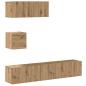 Preview: 4-tlg. TV-Schrank-Set Wandmontage Artisan-Eiche Holzwerkstoff