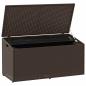 Preview: Garten-Auflagenbox Braun 110x50x58 cm Poly Rattan
