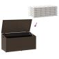 Preview: Garten-Auflagenbox Braun 110x50x58 cm Poly Rattan