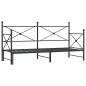 Preview: Tagesbett Ausziehbar ohne Matratze Schwarz 80x200 cm Stahl