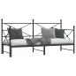 Preview: Tagesbett Ausziehbar ohne Matratze Schwarz 80x200 cm Stahl