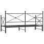 Preview: Tagesbett Ausziehbar ohne Matratze Schwarz 80x200 cm Stahl
