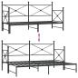 Preview: Tagesbett Ausziehbar ohne Matratze Schwarz 80x200 cm Stahl