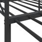 Preview: Tagesbett Ausziehbar ohne Matratze Schwarz 80x200 cm Stahl