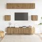 Preview: 6-tlg. TV-Schrank-Set Wandmontage Artisan-Eiche Holzwerkstoff