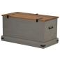 Preview: Truhe HALDEN Grau 91x48x47 cm Massivholz Kiefer