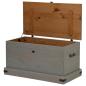 Preview: Truhe HALDEN Grau 91x48x47 cm Massivholz Kiefer