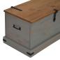Preview: Truhe HALDEN Grau 91x48x47 cm Massivholz Kiefer