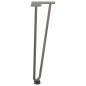 Preview: Haarnadelbeine 4 Stk. Naturstahl 42 cm Massivstahl