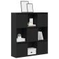 Preview: ARDEBO.de - Bücherregal Schwarz Eichen-Optik 89x24x101,5 cm Holzwerkstoff