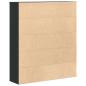 Preview: Bücherregal Schwarz Eichen-Optik 89x24x101,5 cm Holzwerkstoff