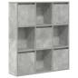 Preview: Bücherregal Betongrau 89x24x101,5 cm Holzwerkstoff