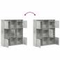 Preview: Bücherregal Betongrau 89x24x101,5 cm Holzwerkstoff