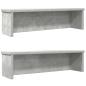 Preview: ARDEBO.de - Küchenregale Stapelbar 2 Stk. Betongrau 50x15x16 cm