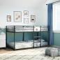 Preview: Etagenbett ohne Matratze Schwarz 100x190 cm Stahl