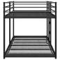 Preview: Etagenbett ohne Matratze Schwarz 100x190 cm Stahl