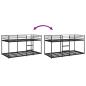 Preview: Etagenbett ohne Matratze Schwarz 100x190 cm Stahl