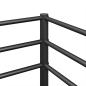 Preview: Etagenbett ohne Matratze Schwarz 100x190 cm Stahl