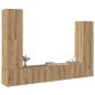 Preview: ARDEBO.de - 4-tlg. TV-Schrank-Set Wandmontage Artisan-Eiche Holzwerkstoff