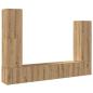 Preview: 4-tlg. TV-Schrank-Set Wandmontage Artisan-Eiche Holzwerkstoff