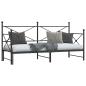 Preview: Tagesbett Ausziehbar ohne Matratze Schwarz 75x190 cm Stahl