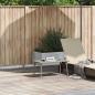 Preview: ARDEBO.de - Garten-Couchtisch Rechteckig Hellgrau 80x40x37 cm Poly Rattan
